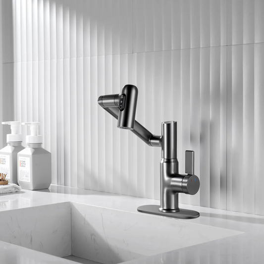 Menopo Abdeckplatte für Spülbecken – Passend für 1- oder 3-Loch-Armaturen in Bad & Küche