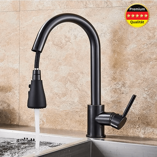 MENOPO Aquatap - Stylischer Wasserhahn mit ausziehbarem Schlauch FT2219