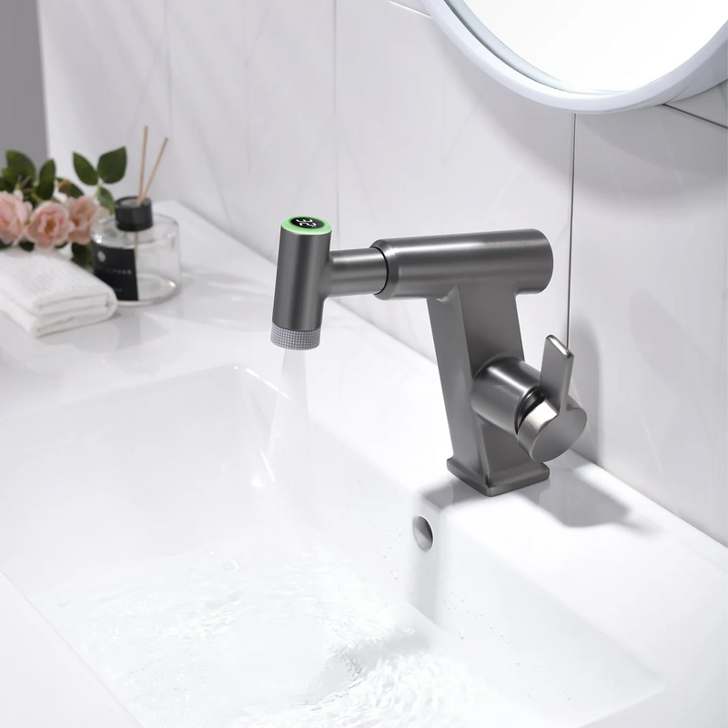 Menopo Ausziehbarer Wasserhahn mit Temperaturanzeige & LED-Beleuchtung – BF2207